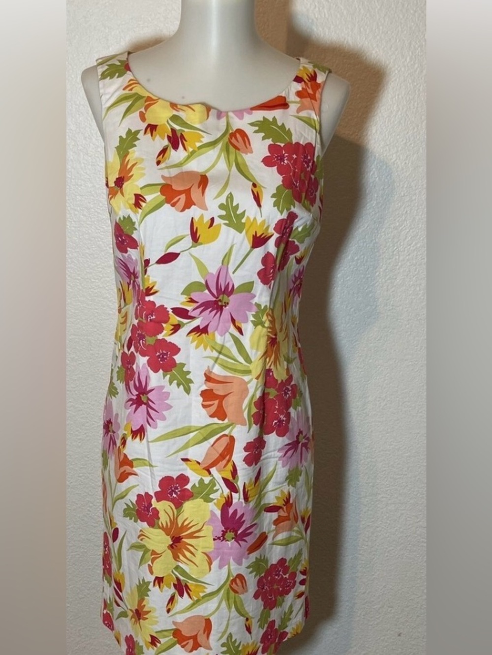 Vintage Classics Eileen West Dress Cotton Sleeveless Floral dress P2P 21  L 34